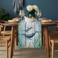 thumbnail image 2 of Coastal Whale Table Runner - 70 Inch Long, Kitchen Dining Table Runner Dresser Scarves, Farmhouse Nautical Marine Life Starfish Farmhouse Decor for Coffee Tables Wedding Party Banquet, 2 of 8