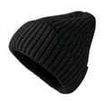 thumbnail image 3 of DOPI Women Hat Women's Fashion Casual Woolen Hat Solid Warm Outdoor Knitted Hat Black Free size(2pack), 3 of 3