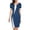 Blue, variant on Lilgiuy Summer Sales Women Fashion Crewneck Short Sleeve Stretch Slim Bag Hip Pencil Skirt Mini Length Dress