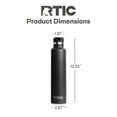 thumbnail image 5 of RTIC 26 oz Ceramic Lined Insulated Journey Water Bottle, Leak-Proof Lid, Black, 5 of 7