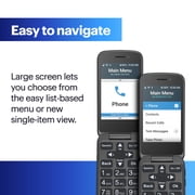 LIVELY Jitterbug Flip2 - Flip Cell Phone for Seniors - Not Compatible with Other Wireless Carriers - Must Be Activated Phone Plan - No SIM Needed - Flip2 Graphite