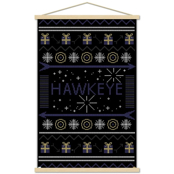 Marvel Hawkeye - Hawkeye Sweater Wall Poster with Wooden Magnetic Frame, 22.375" x 34"