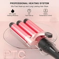 Beach Wave Curling Iron Wand, 5 in 1 Hair Waver 3 Barrel Curling Iron Set for Long Short