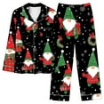 thumbnail image 2 of Uootdi Gift Christmas Long Sleeve Pajamas for Women Set Xmas Pajama Set 2-Piece Cozy Print PJs Button Up Ladies Sleepwear for Christmas, 2 of 5