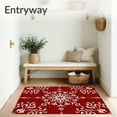 thumbnail image 3 of ODIKA 5'x7' Machine Washable Non-Slip Area Rug, Nordic Starlight Swirl Circular Decorative Accent High Traffic Rug, Red, 506142, 3 of 7