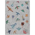thumbnail image 2 of Addison Rugs Chantille Indoor/Outdoor Transitional Kids Gray Machine Washable Rectangle Rug, 3' x 5', 2 of 8