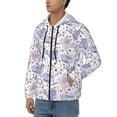 thumbnail image 3 of Uemuo Lavender Flowers for Men's Fashion Full-zip Hoodies & Sweatshirts with Kangaroo Pocket, Zip-up Hooded Sweatshirt, Moisture Wicking & Breathable-Medium, 3 of 5
