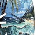 thumbnail image 5 of Designart "Escaping to a Coastal Island" Nautical & Beach Oversized Wall Clock, 5 of 5