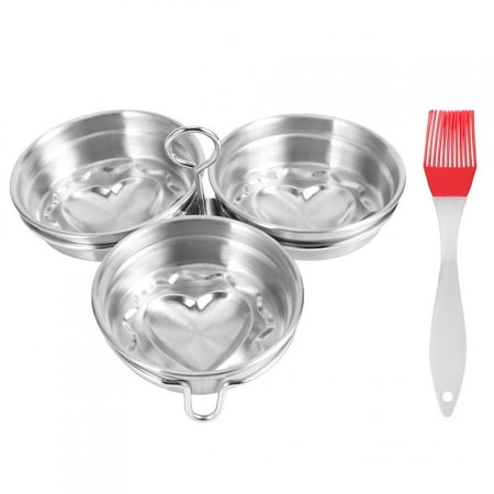 

Household Mini Multifunctional Stainless Steel DIY Heart Shape Egg Shaper Mold Steamed Egg Rack Pancake Mold Cooker Kitchen Frying Cooking Tool