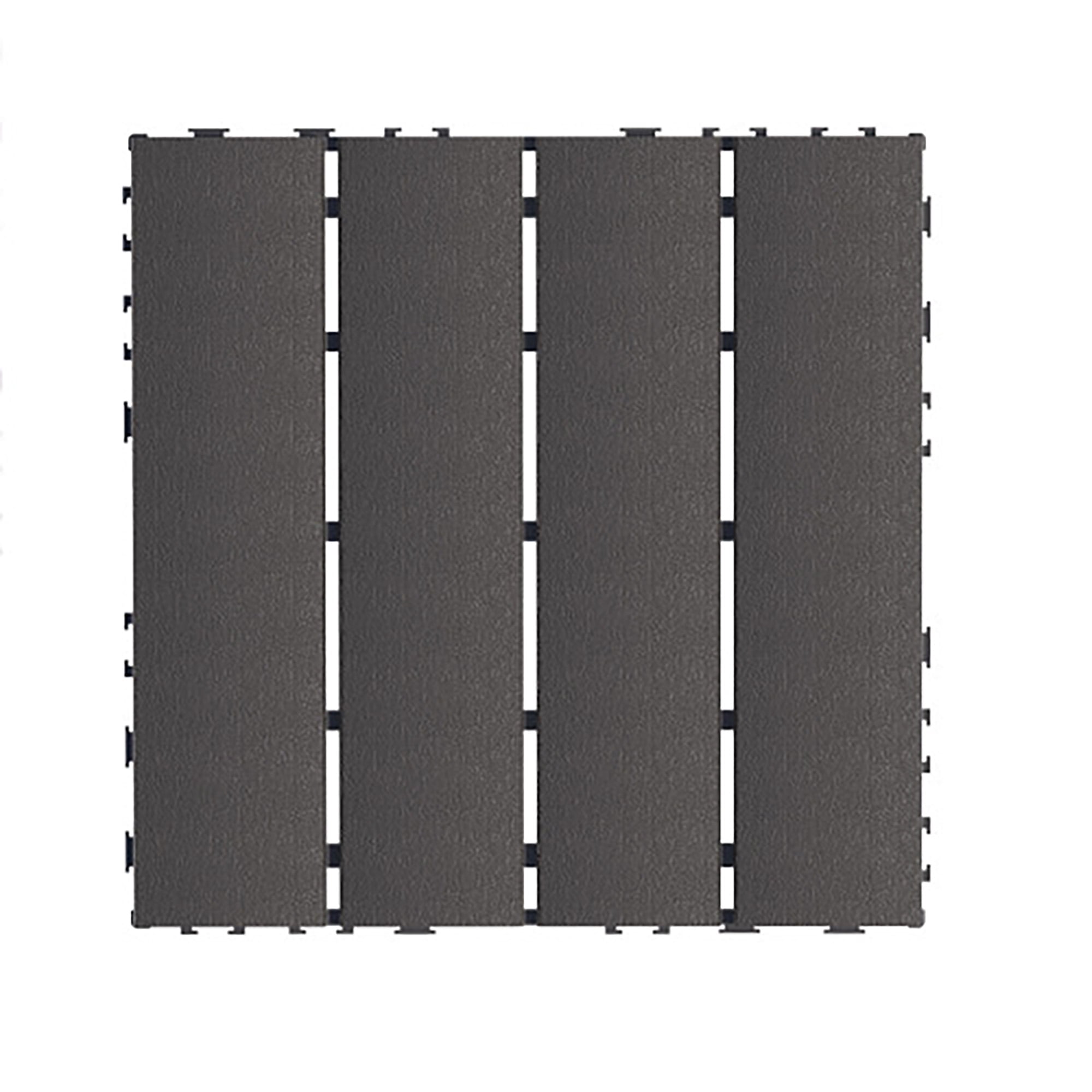 Alvantor 44 Pack Interlocking Deck Tiles, Plastic Waterproof Flooring Tiles for Outdoor & Indoor, Dark Gray