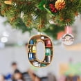thumbnail image 2 of Xiwaer Book Lovers Number Shape Bookshelf Pendant Ornament Christmas Tree Decor Gifts, Librarian Book Ornament A, 2 of 10