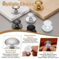 thumbnail image 3 of Uxcell 10 Pack Adhesive Cabinet Knobs, Stainless Steel Self-Stick Drawer Knobs, No Drilling Round Stick on Instant Handle Cabinet Pull for Wardrobe Cupboard Drawer Closet, Silver, 3 of 6