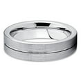 thumbnail image 2 of Tungsten Wedding Band Tungsten Carbide Ring Brushed Tungsten Ring Gray Tungsten Band 6mm Comfort Fit, 2 of 3