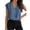 Blue, variant on Women V Neck Chiffon Blouses Cap Sleeve Shirts Casual Loose Work Office Solid Tops