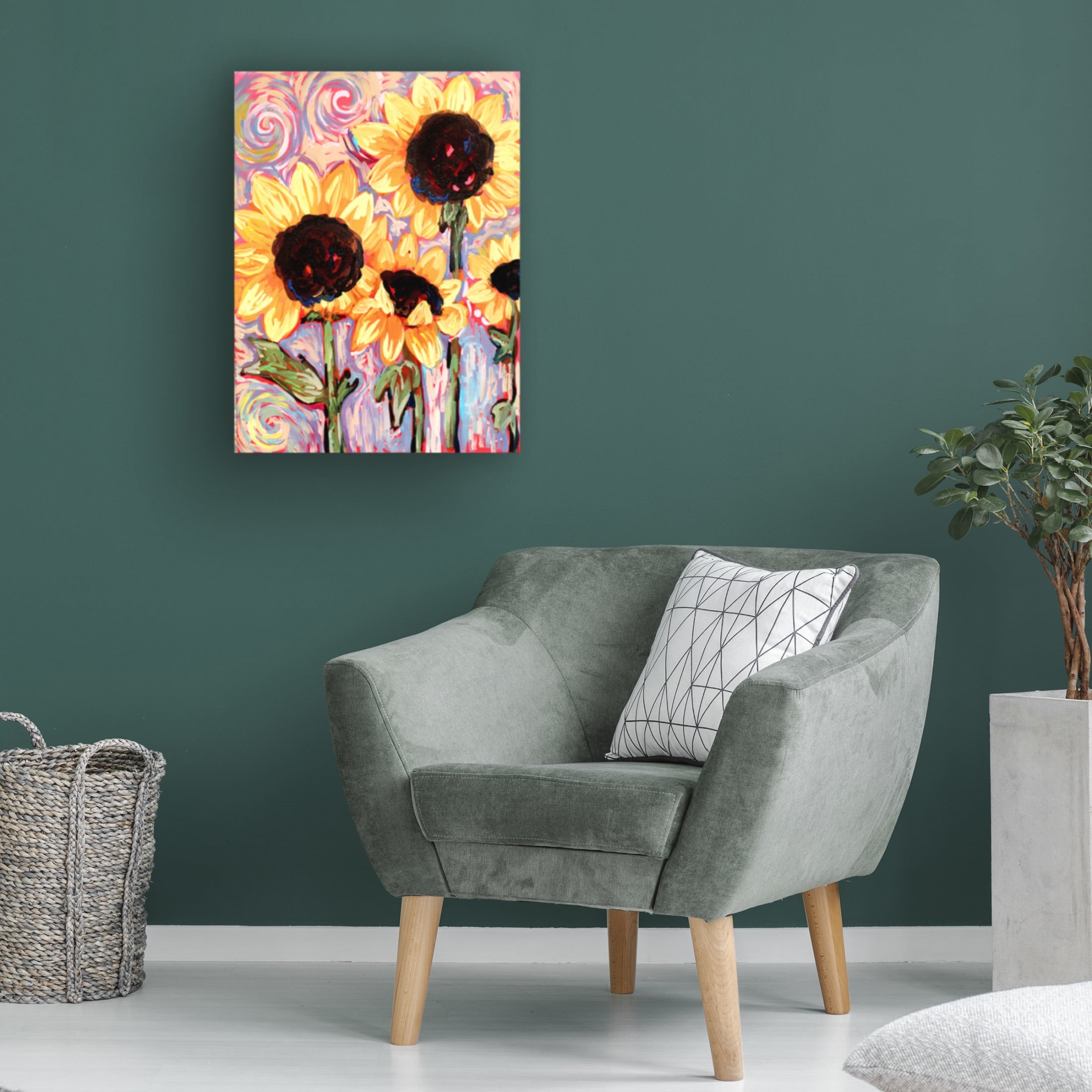 Canvas Wall Art - Natasha Wescoat 'Sunny Bunch' Wall Art for Living Room, Bedroom, or Office Décor by Trademark Fine Art - 35 x 47 Inches
