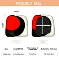 thumbnail image 3 of Red and Black Modern Art Geometric Seat Covers for Dining Room Chairs Set Of 4,Stretch Printed Washable Chair Seat Cover with Elastic Ties and Button,Removable Waterproof Couch Cushion Covers, 3 of 6