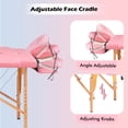 thumbnail image 4 of TrumanPick Massage Table Portable Esthetician Bed Adjustable Lash Bed 2 Fold with Non-Woven Bag 24 inch, Pink, 4 of 7