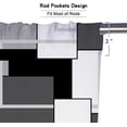 thumbnail image 6 of Dark Grey Kitchen Curtains Tiers and Valances Set 3 Piece for Windows Geometric Modern Art Kitchen Window Curtains Set,Grey and Black Valances for Living Room(36" Tiers Set), 6 of 6