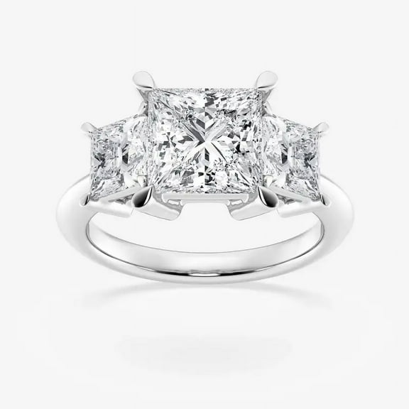 Zoya Jewel Princess Cut 1.9 Ct Diamond Ring – 14K White Gold Plated – Elegant Forever Wedding Jewelry – Trending Engagement Style for Her