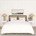 thumbnail image 2 of Hillsdale Furniture Serena Wood and Cane Panel Full/Queen Headboard with Bed Frame, Chocolate, 2 of 13