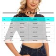 thumbnail image 3 of Dasayo Black Womens Tops Lace V-Neck Short Sleeve Cheeky Cutout Solid Shirts T Shirts for Women L, 3 of 4