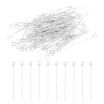 Uxcell 30mm Open Eye Pins, 400Pcs 21 Gauge Metal Head Pins Needles, Silver Tone