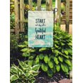 thumbnail image 2 of JSDART Start Each Day Grateful Heart Hand Lettering Inspiration and Motivation Garden Flag Decorative Flag House Banner 12x18 inch, 2 of 2