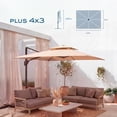 thumbnail image 2 of Sombrilla Jardin Terraza Boira Plus 4x3 Beige Proteccion Uv, 2 of 12