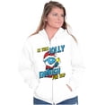thumbnail image 3 of Grumpy Smurf Jolly Enough Xmas Santa Zip Up Hoodie Men's Women's Brisco Brands M, 3 of 6