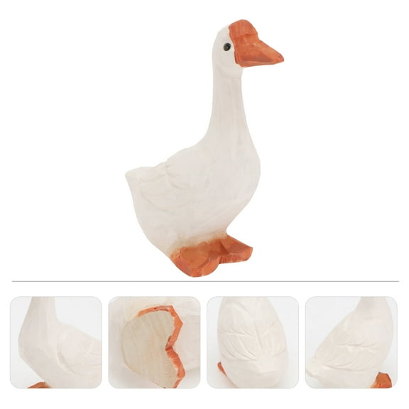 OATIPHO 1Set Goose Statue Wood Ornament Photo Prop for Birthday Home Atmosphere