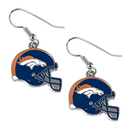 UPC 657175004250 product image for Aminco Denver Broncos NFL Helmet Shaped J-Hook Silver Tone Earring Set Charm Gif | upcitemdb.com