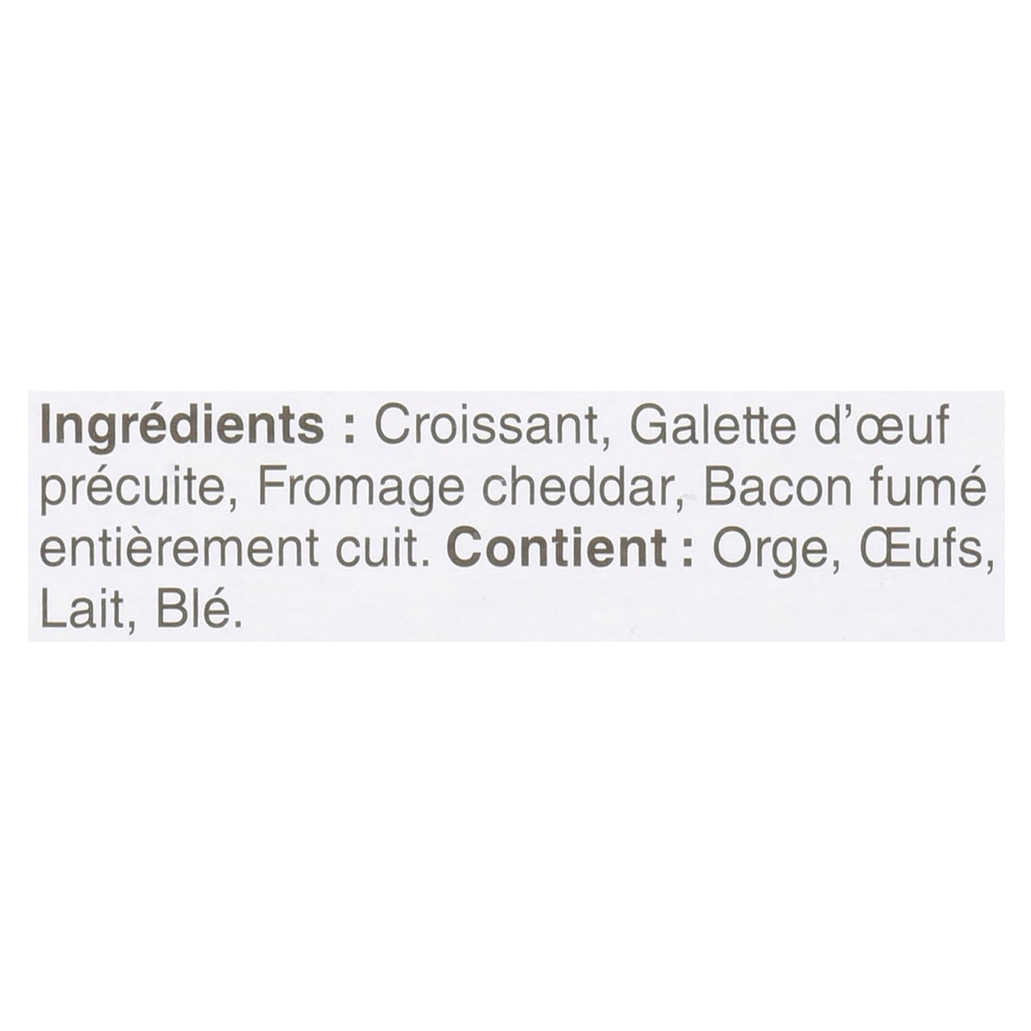 Sandwichs déjeuner Croissant au bacon et à l'œuf, 2 par paquet Schneiders 204 g