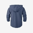 thumbnail image 6 of zfhfof Mens Cotton Linen Button Down Shirts Summer Casual Long Sleeve Hawaiian Beach Tops Lightweight Solid Color Drawstring Hoodies, 6 of 9