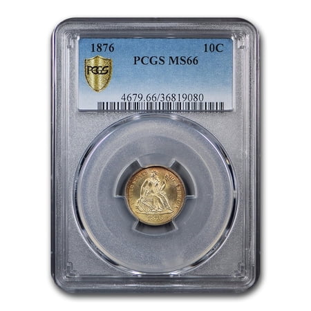 1876 Liberty Seated Dime MS-66 PCGS
