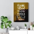 thumbnail image 5 of Scripture Walls Beginning of Knowledge Proverbs 1:7 Bible Verse Canvas Christian Wall Art Ready to Hang Unframed, 5 of 9