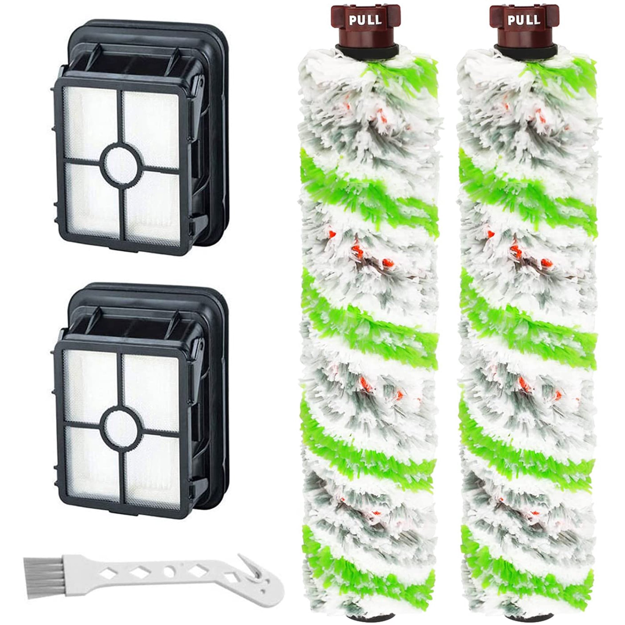 LANON Replacement 2 Brush Rolls + 2 Filters Kit For BISSELL CrossWave