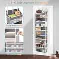 thumbnail image 3 of GADE over the door storage organizer, 5 pockets, 10 mesh pockets, 44 lbs capacity - for bedroom, bathroom, nursery, 3 of 7