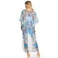 thumbnail image 2 of Sakkas Zeke Hi Low V-Neck Caftan Dress Printed Top Cover / Up - 616 - One Size Regular, 2 of 5