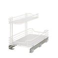 thumbnail image 6 of Household Essentials Glidez Powder-Coated Steel Pull-Out/Slide-Out Basket Storage Organizer for Under Sink or Under Cabinet Use - 2-Tier Design - Fits Standard Size Cabinet or Shelf, White, 6 of 10