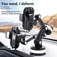 thumbnail image 3 of jesticaly Windscreen Phone Holder Portable Foldable Bracket with Lock 360 Degree Rotation Adjustable Cellphone Suction Cup Stand, 3 of 6