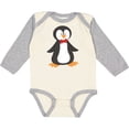 thumbnail image 3 of Inktastic Cute Penguin, Penguin With Red Bow Tie Boys or Girls Long Sleeve Baby Bodysuit, 3 of 5