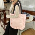thumbnail image 2 of Hsqqdc Elegant Vintage Hobo Shoulder Bag, French Style Ruffle Large Capacity Tote, 2 of 7
