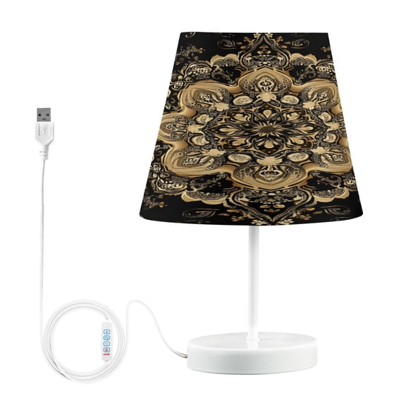 BZSMCE Table Lamp Creative Gold Blossom Fashion Pattern Simple Pattern Night Light