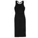 thumbnail image 1 of bar III Womens Cutout Varsity-Stripe Bodycon Dress, Negro, Grande, 1 of 2
