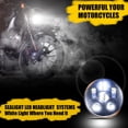 thumbnail image 2 of 5-3/4 5.75" Faro LED Complicado Harley Davidson Motocicleta Sportster 883 Iron Dyna Street Bob Nightster Discoteca Faro Proyector Luz de conducción (Negro) Vhermosa 20*20*12cm, 2 of 3