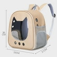 thumbnail image 4 of Pet Backpack Carrier for Small Cats and Dogs Breathable Kittens Backpack with Adjustable Shoulder Strap Cats Bag for Small Animals Travel Hiking Camping Outdoor Beige, 4 of 8
