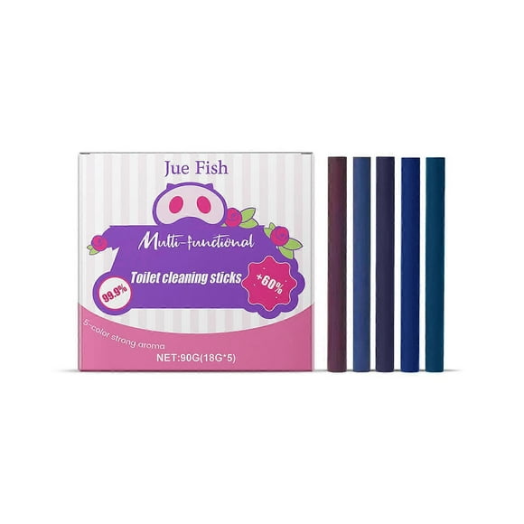5PCS/Box Long-Lasting Toilet Cleaning Sticks for Powerful, Effortless Freshness with Every Flush