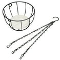 thumbnail image 5 of ibasenice Metal Wire Hanging Basket with Chain for Indoor Plants, Iron Plant Holder for Home and Garden, 5 of 8