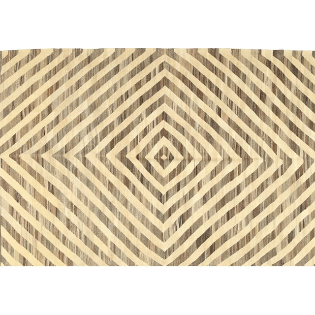 Ahgly Company Tapis d'Intérieur Lavables en Machine Rectangle Contemporain Jaune Soleil, 8' x 10'