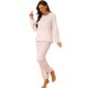 thumbnail image 1 of Pijama de Franela Allegra K manga larga y Pantalones Para Dormir Suave Invierno Rosa S, 1 of 6